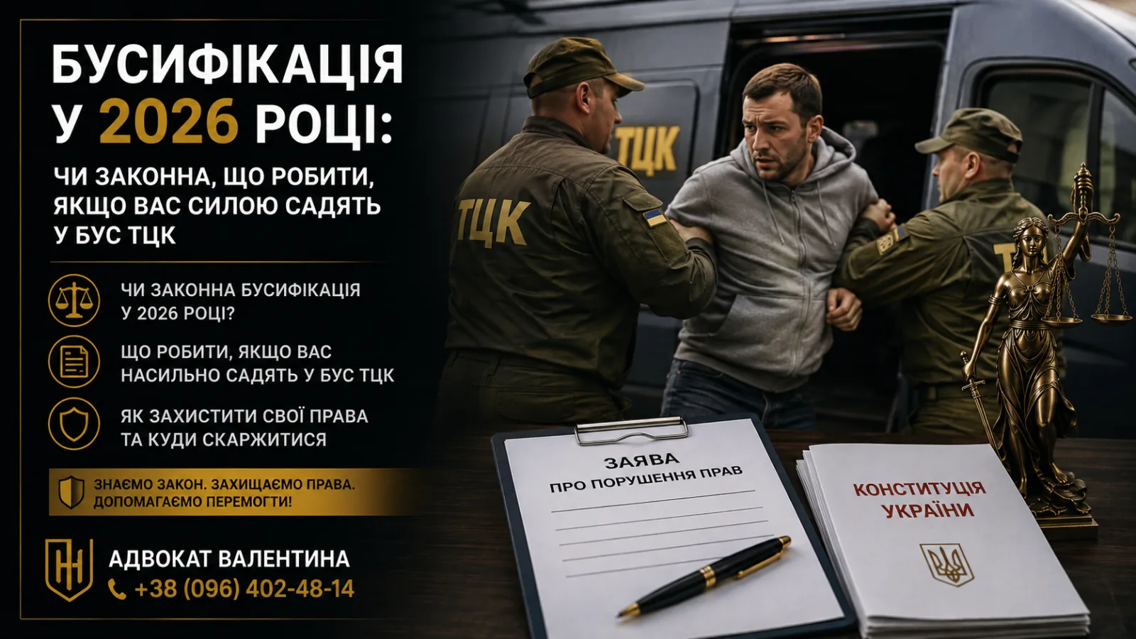 Блог - «Бусификация» в 2026 году: законна ли она и что делать, если вас силой сажают в бус ТЦК