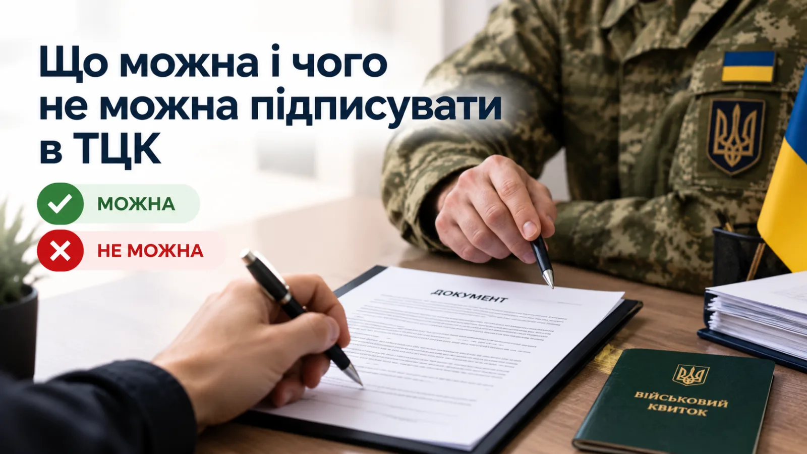 Що можна і чого не можна підписувати в ТЦК - Блог адвоката
