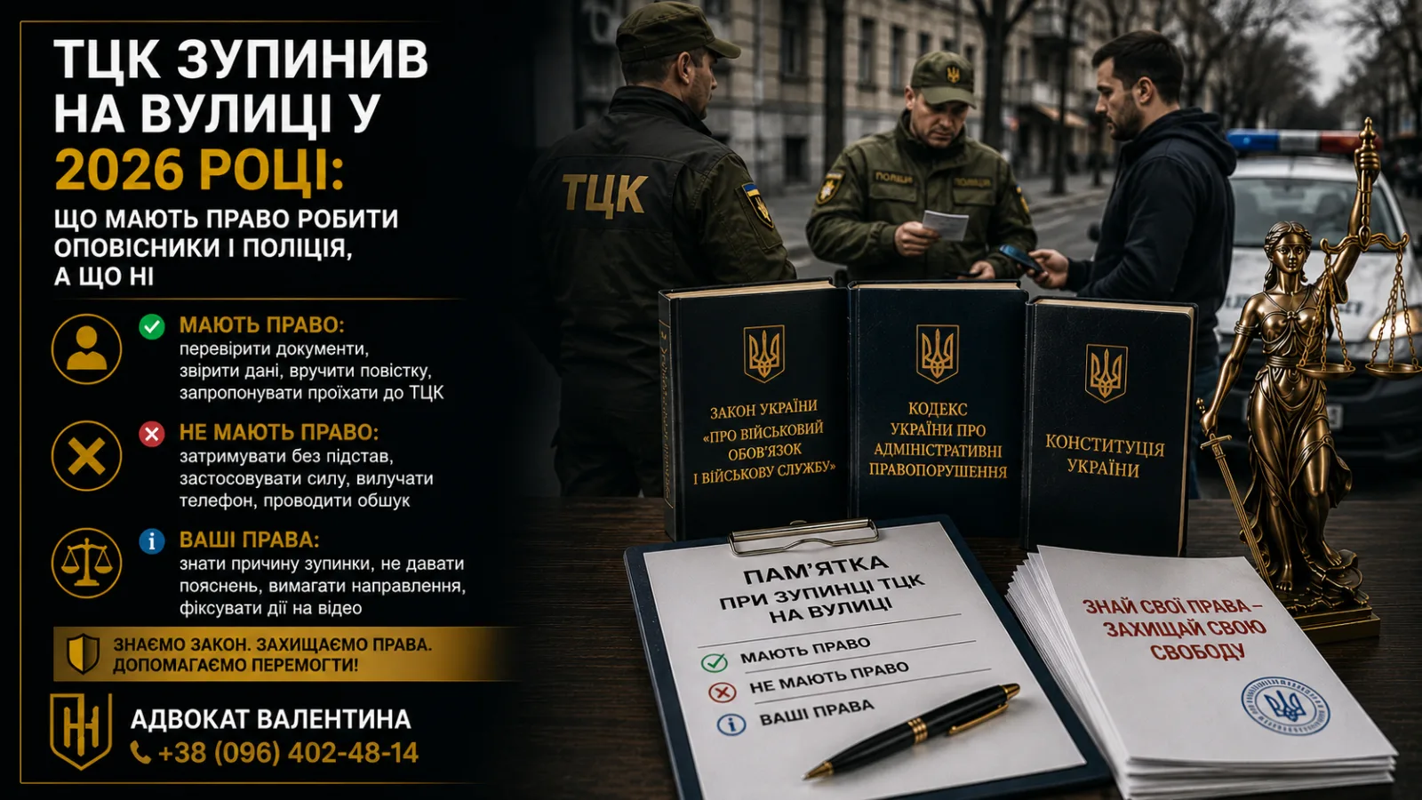 Блог - ТЦК остановил на улице в 2026 году: что имеют право делать оповестители и полиция, а что нет
